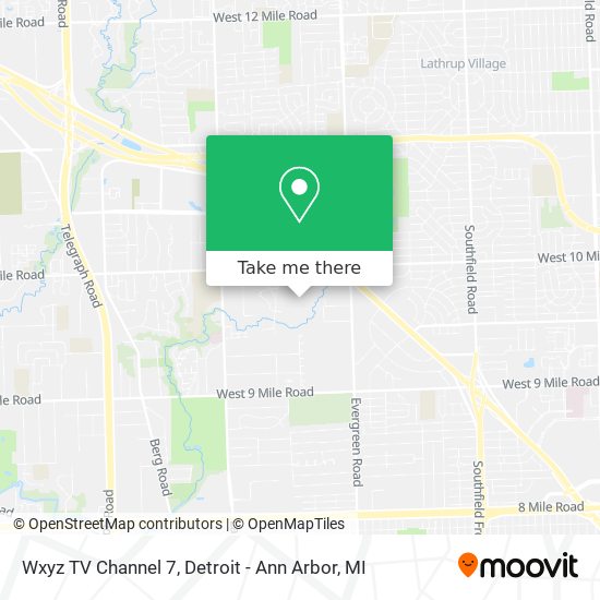 Mapa de Wxyz TV Channel 7