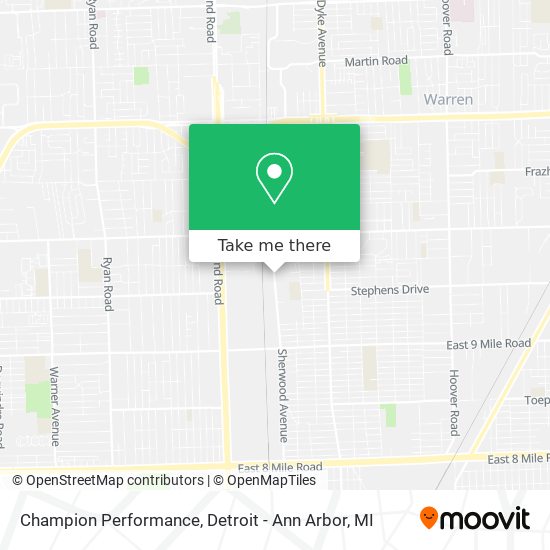 Champion Performance map