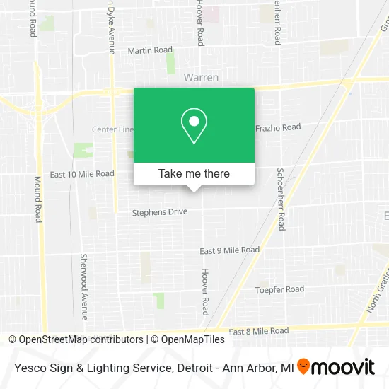 Yesco Sign & Lighting Service map