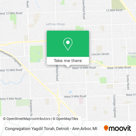 Congregation Yagdil Torah map