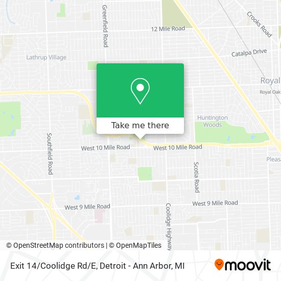 Exit 14/Coolidge Rd/E map