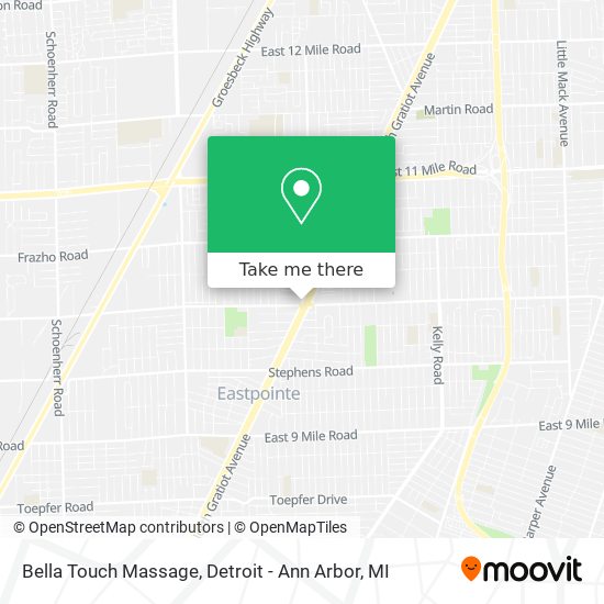 Bella Touch Massage map