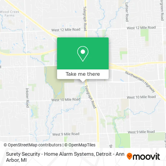 Surety Security - Home Alarm Systems map