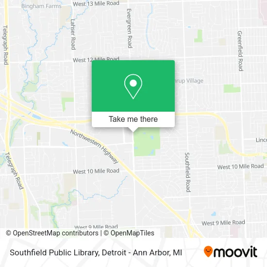 Southfield Public Library map