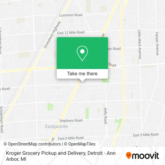 Kroger Grocery Pickup and Delivery map