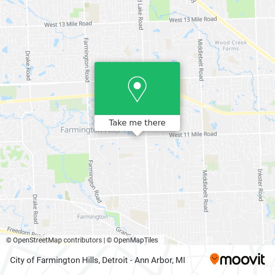 City of Farmington Hills map