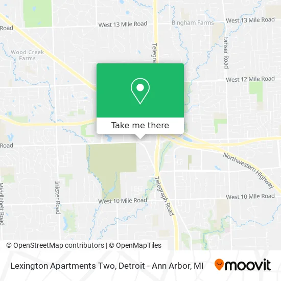 Lexington Apartments Two map