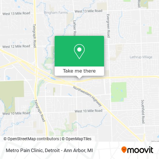 Metro Pain Clinic map