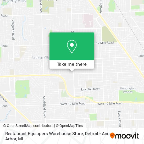 Restaurant Equippers Warehouse Store map