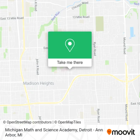 Mapa de Michigan Math and Science Academy