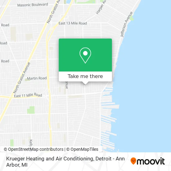 Krueger Heating and Air Conditioning map