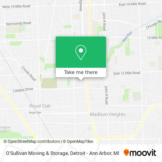 O'Sullivan Moving & Storage map