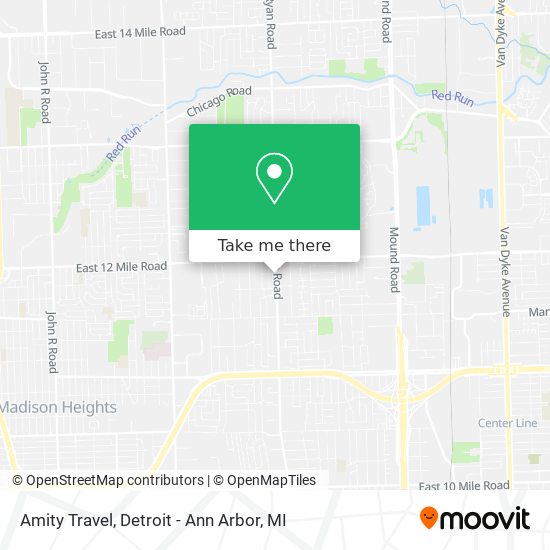 Mapa de Amity Travel