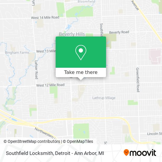 Southfield Locksmith map