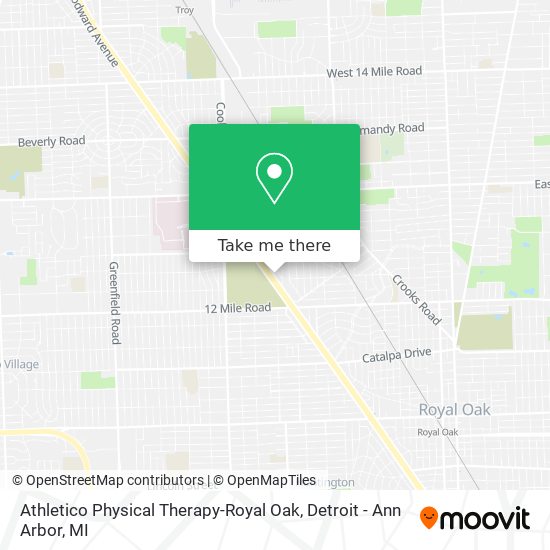 Mapa de Athletico Physical Therapy-Royal Oak
