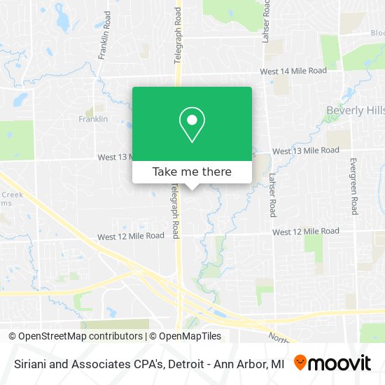 Siriani and Associates CPA's map