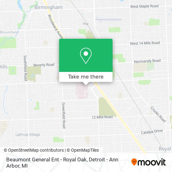 How to get to Beaumont General Ent Royal Oak in Detroit Ann