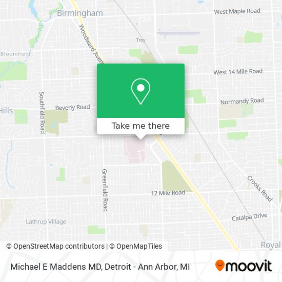 How to get to Michael E Maddens MD in Detroit Ann Arbor MI by Bus