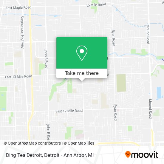 Mapa de Ding Tea Detroit