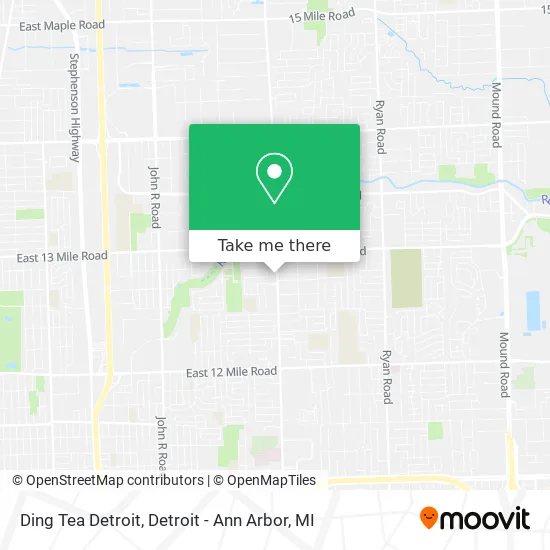 Ding Tea Detroit map