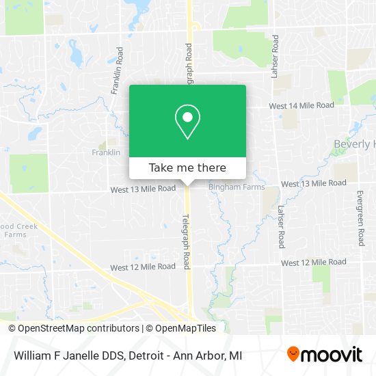 Mapa de William F Janelle DDS