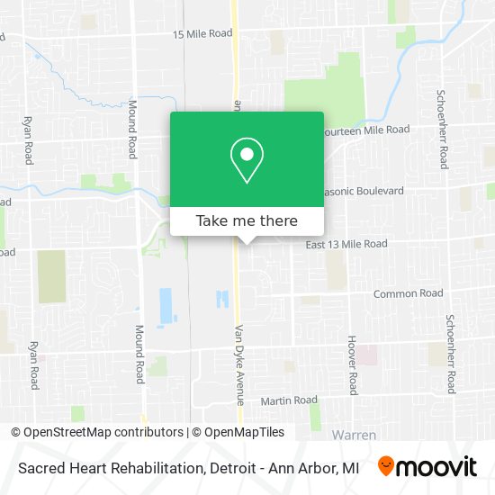 Sacred Heart Rehabilitation map