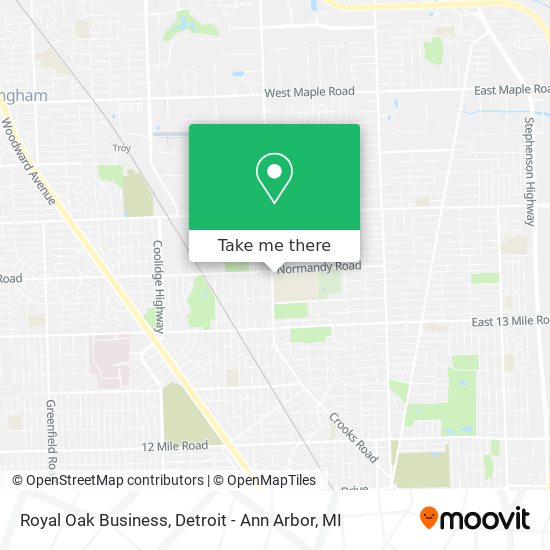 Mapa de Royal Oak Business