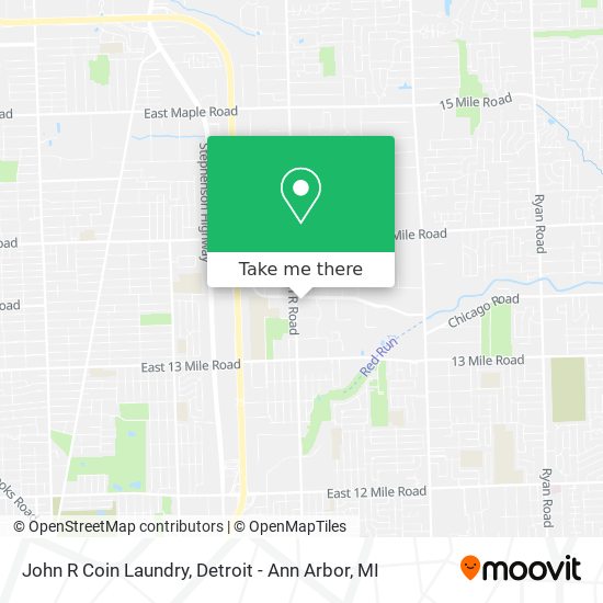 John R Coin Laundry map