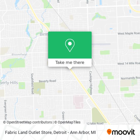 Fabric Land Outlet Store map