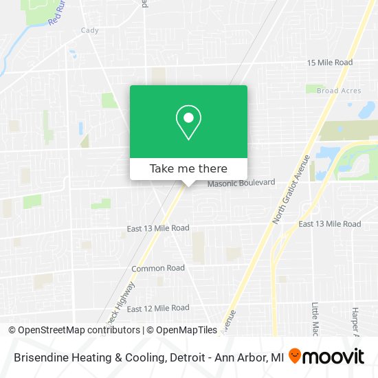 Brisendine Heating & Cooling map