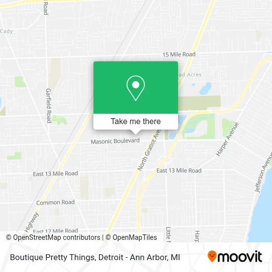 Boutique Pretty Things map