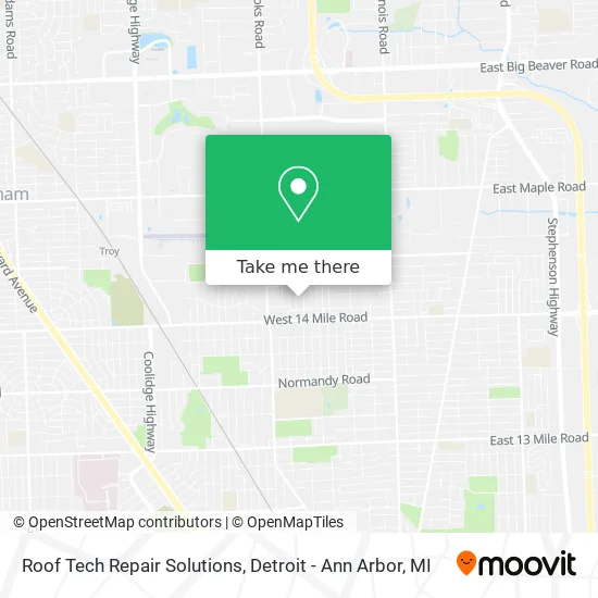 Roof Tech Repair Solutions map