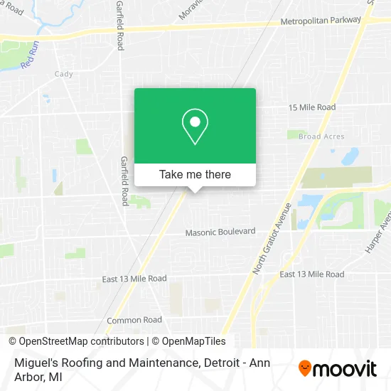 Miguel's Roofing and Maintenance map