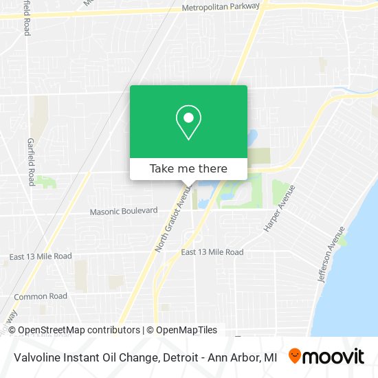 Mapa de Valvoline Instant Oil Change