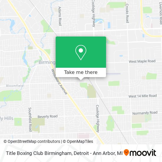 Title Boxing Club Birmingham map