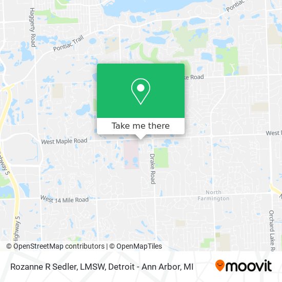 Rozanne R Sedler, LMSW map