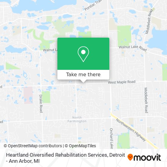 Heartland-Diversified Rehabilitation Services map