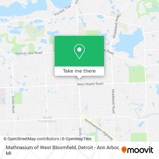 Mathnasium of West Bloomfield map