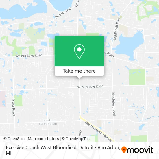 Exercise Coach West Bloomfield map