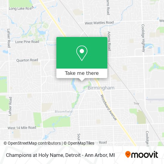 Champions at Holy Name map
