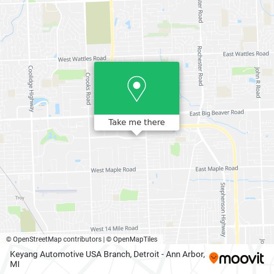 Mapa de Keyang Automotive USA Branch