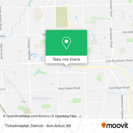 Ticketmaster map