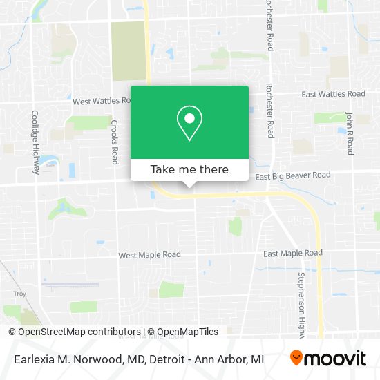 Earlexia M. Norwood, MD map
