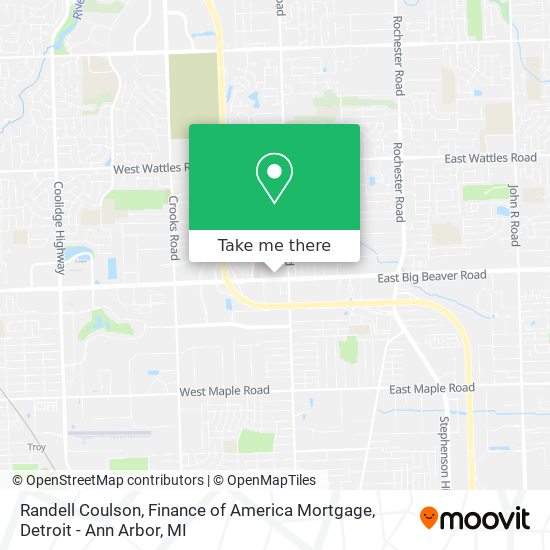 Mapa de Randell Coulson, Finance of America Mortgage
