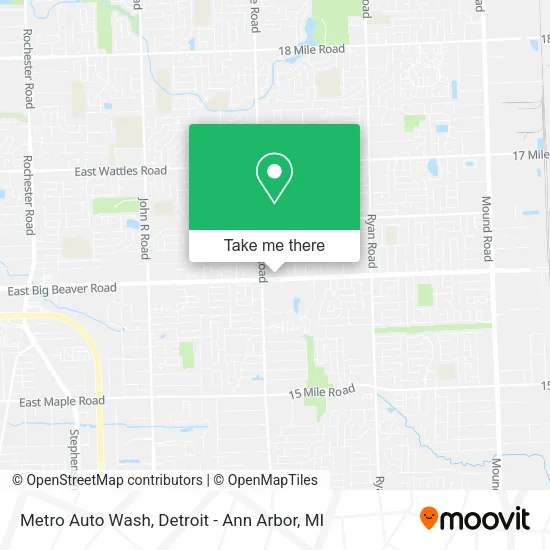 Metro Auto Wash map