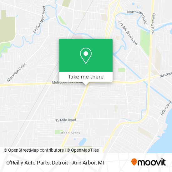 O'Reilly Auto Parts map