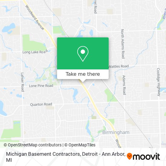 Michigan Basement Contractors map