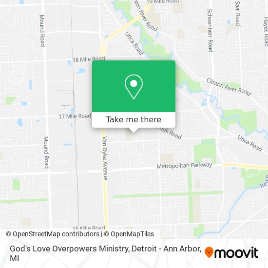 God's Love Overpowers Ministry map