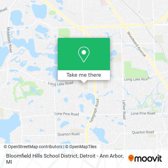 Mapa de Bloomfield Hills School District