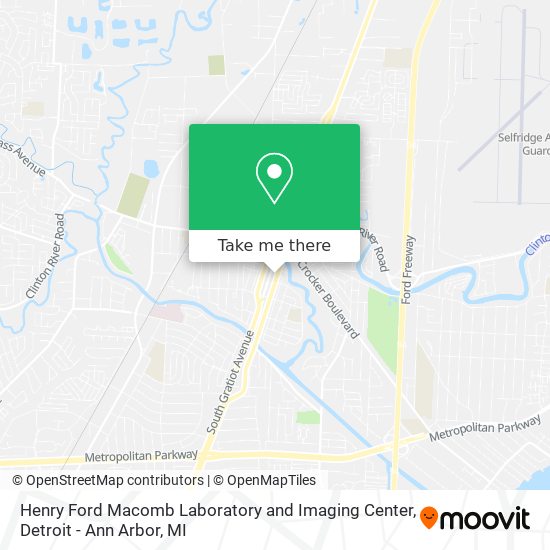 Henry Ford Macomb Laboratory and Imaging Center map